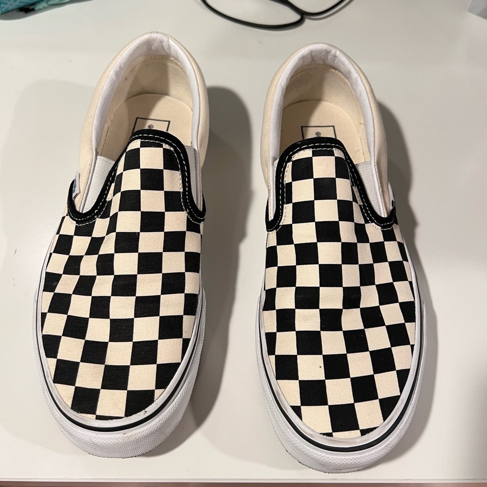Vans checkerboard slip-on size 7M/8.5W